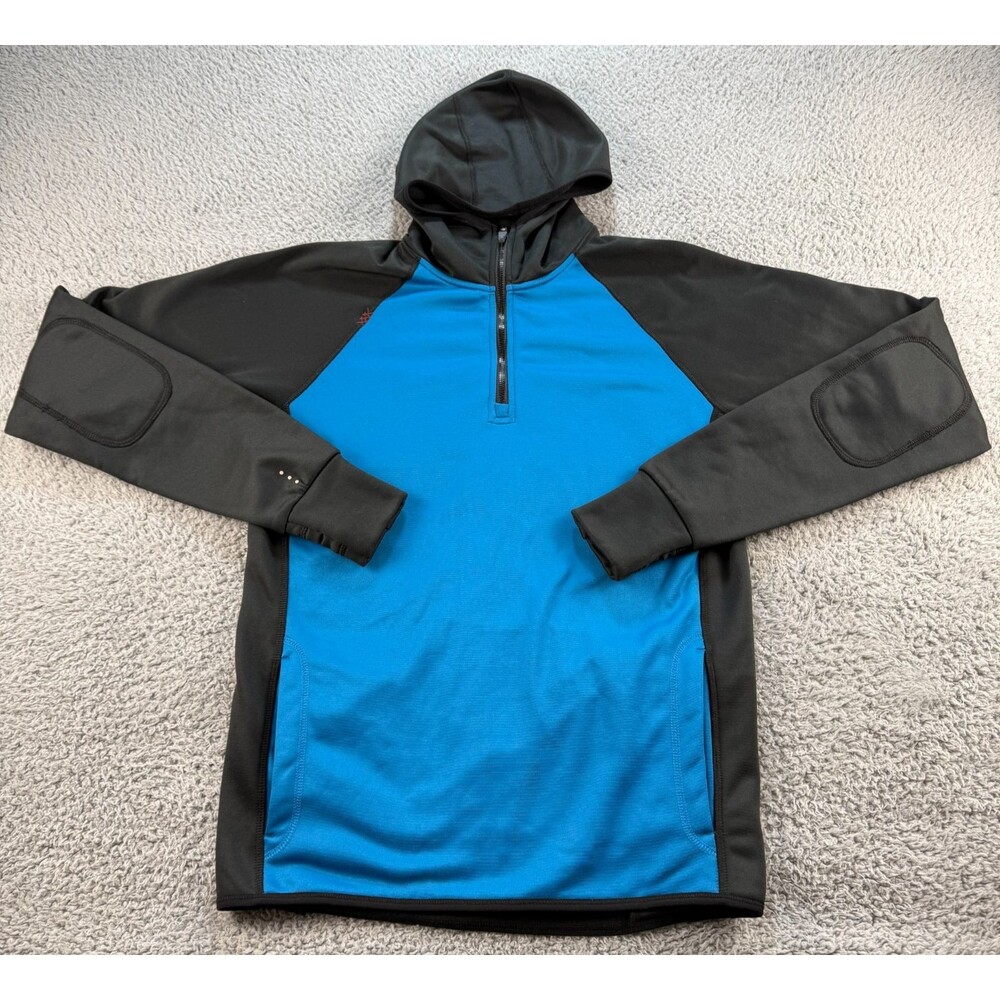 Rhone Quarter Zip Sweatshirt Mens Small Active Golf Pullover Black Thumb Holes